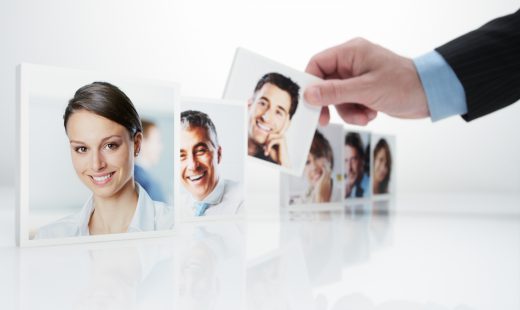 Human Resources concept, Portraits of a group of business people